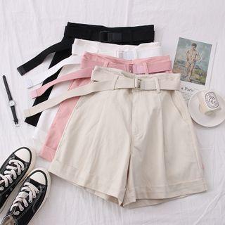 High-waist Wide Shorts With Belt