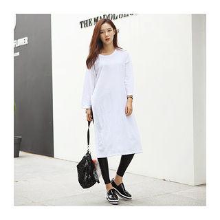 Slit-side Pullover Dress