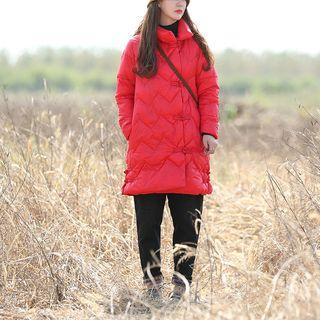 Frog Buttoned Padded Coat
