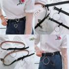 Hoop-accent Skinny Belt