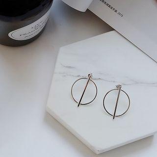 925 Sterling Silver Hoop Earring Silver - One Size