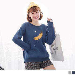 Long Sleeve Banana Print Top