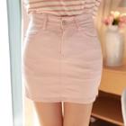 Inset Shorts Slit-side Mini Pencil Skirt
