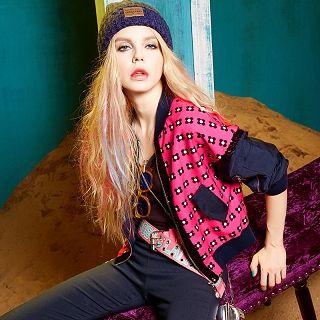 Sequined Floral Panel Jacket