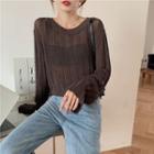 Loose-fit Sheer Light Knit Top