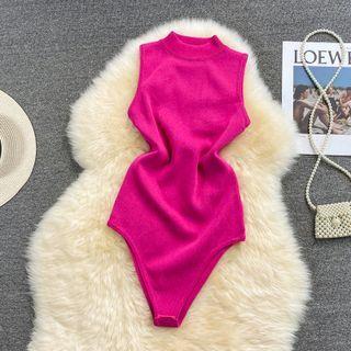 Sleeveless Mock Neck Playsuit