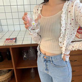 Lace-trim Cropped Slim-fit Camisole
