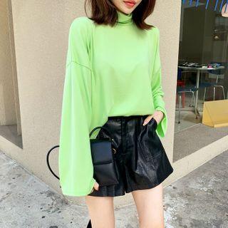Turtle-neck Oversized T-shirt