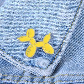 Balloon Dog Brooch Yellow - One Size