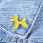 Balloon Dog Brooch Yellow - One Size