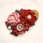 Floral Hair Clip Red - One Size