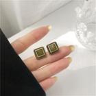 Square Sterling Silver Ear Stud