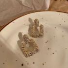 Alloy Drop Earring 1 Pair - 925 Silver Earrings - Gold - One Size
