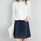 Stitched Mini A-line Skirt