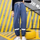 Lettering Cropped Jogger Pants