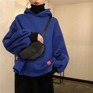Turtleneck Hoodie / Contrast Trim Harem Pants