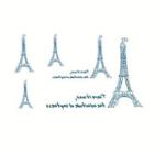 Tower Print Waterproof Temporary Tattoo One Piece - One Size