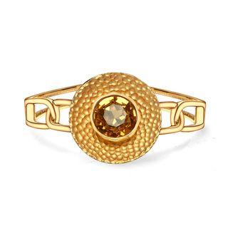 Luxury Bangle With Champagne Gold Cubic Zircon