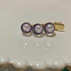 Faux Pearl Hair Clip 1 Piece - Gold - One Size