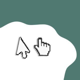 Mouse Cursor Glaze Alloy Earring (various Designs)