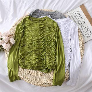 Ruched Long-sleeved T-shirt