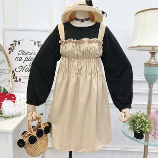 Set: Loose-fit Top + Sleeveless Dress