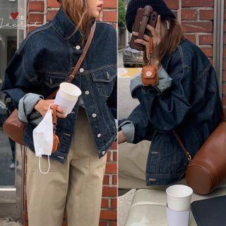 Cargo Denim Jacket Dark Blue - One Size