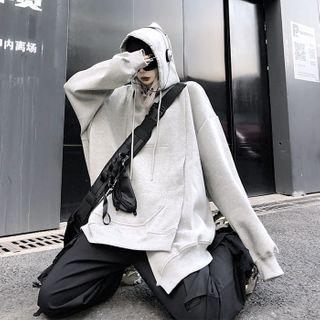Asymmetrical Drawstring Hoodie