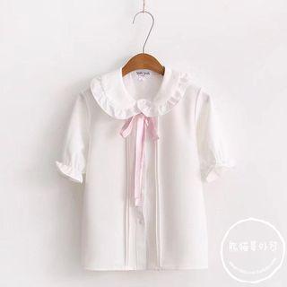 Frill Trim Short-sleeve / Long-sleeve Shirt