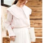 Peter-pan-collar Striped Shirt