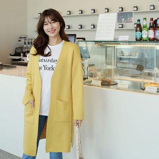 Open-front Pastel-color Cardigan