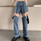 Detachable Wide-leg Jeans / Asymmetric Tank Top