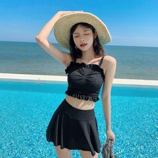 Set: Spaghetti Strap Swim Top + Swim Skort