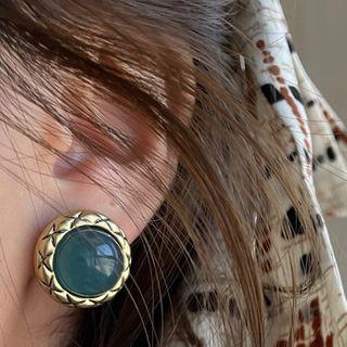 Resin Disc Alloy Earring