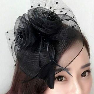 Mesh Flower-accent Hair Clip