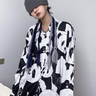Long-sleeve Panda Print Shirt