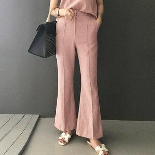 Ramie Boot-cut Pants