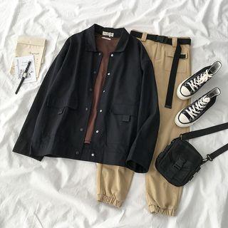 Long-sleeve T-shirt / Cargo Jacket / Harem Pants