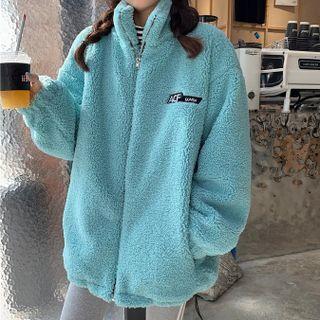 Fleece Stand-collar Long-sleeve Jacket