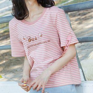 Short-sleeve Bees Print T-shirt