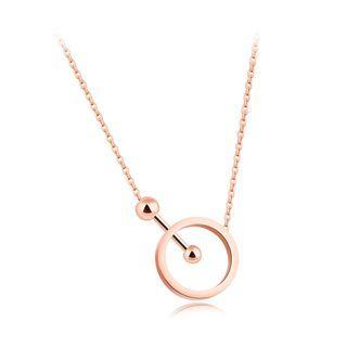 Simple Fashion Plated Rose Gold 316l Stainless Steel Openwork Round Necklace Rose Gold - One Size
