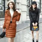Fleece-lined Padded Zip Jacket + Padded Pencil Skirt