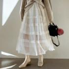 Frilled Tiered Maxi Tulle Skirt