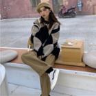 Argyle Sweater / Straight-fit Pants