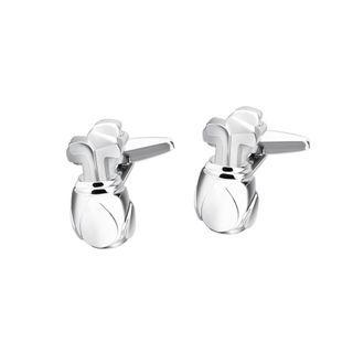 Fashionable High-end Golf Bag Cufflinks Silver - One Size