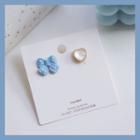 Asymmetrical Bow Stud Earring / Clip-on Earring
