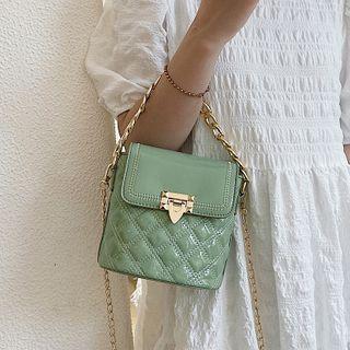 Quilted Panel Bucket Bag