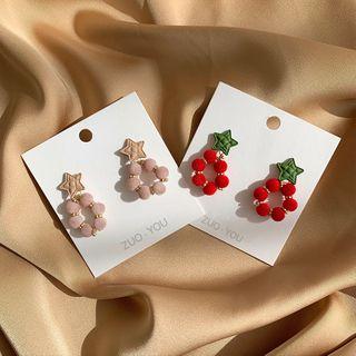 Star & Pom Pom Dangle Earring