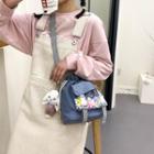 Pvc Panel Crossbody Bucket Bag / Bag Charm / Set