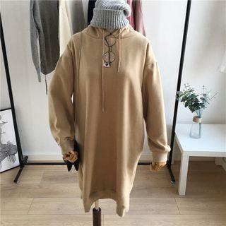 Dog Embroidery Long Hoodie